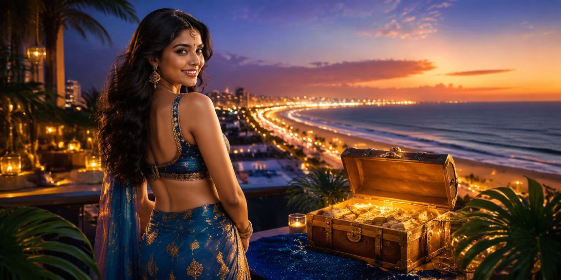 Chennai casino entertainment with elegant blue and gold decor